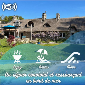 Superbe chaumière en bord de mer